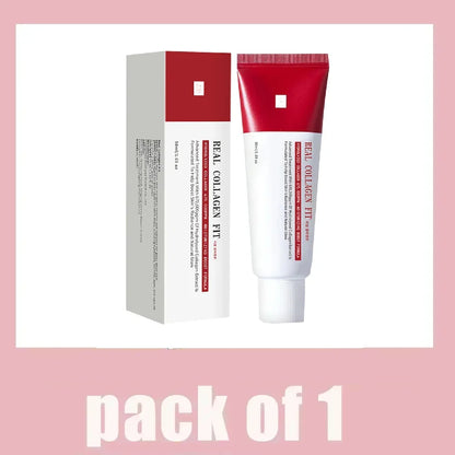 Real Collagen Fit, Mascarilla Envolvente de Colágeno, Colágeno 670.000 ppm, Mascarilla Facial Peel-Off para elasticidad, Hidratación, Luminosidad, Piel de Cristal