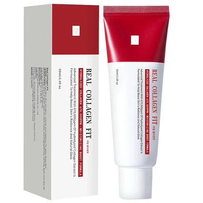 Real Collagen Fit, Mascarilla Envolvente de Colágeno, Colágeno 670.000 ppm, Mascarilla Facial Peel-Off para elasticidad, Hidratación, Luminosidad, Piel de Cristal