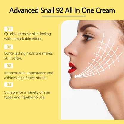 Esencia/Limpiador/Crema hidratante, suavizante y nutritiva de la cosmética coreana para el rostro y el contorno de ojos.