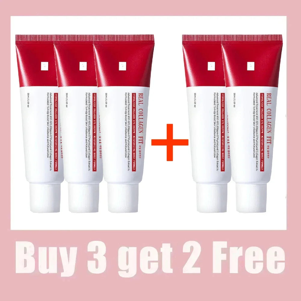 Real Collagen Fit, Mascarilla Envolvente de Colágeno, Colágeno 670.000 ppm, Mascarilla Facial Peel-Off para elasticidad, Hidratación, Luminosidad, Piel de Cristal