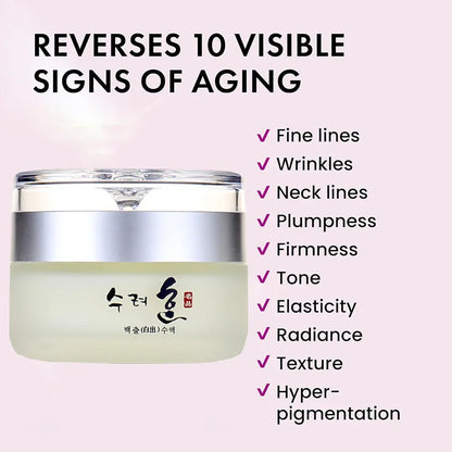 Crema facial reafirmante antiarrugas con colágeno de 50 g. Hidratación profunda, atenúa las líneas de expresión, efecto lifting, antienvejecimiento y blanqueador. Crema coreana para el cuidado de la piel.