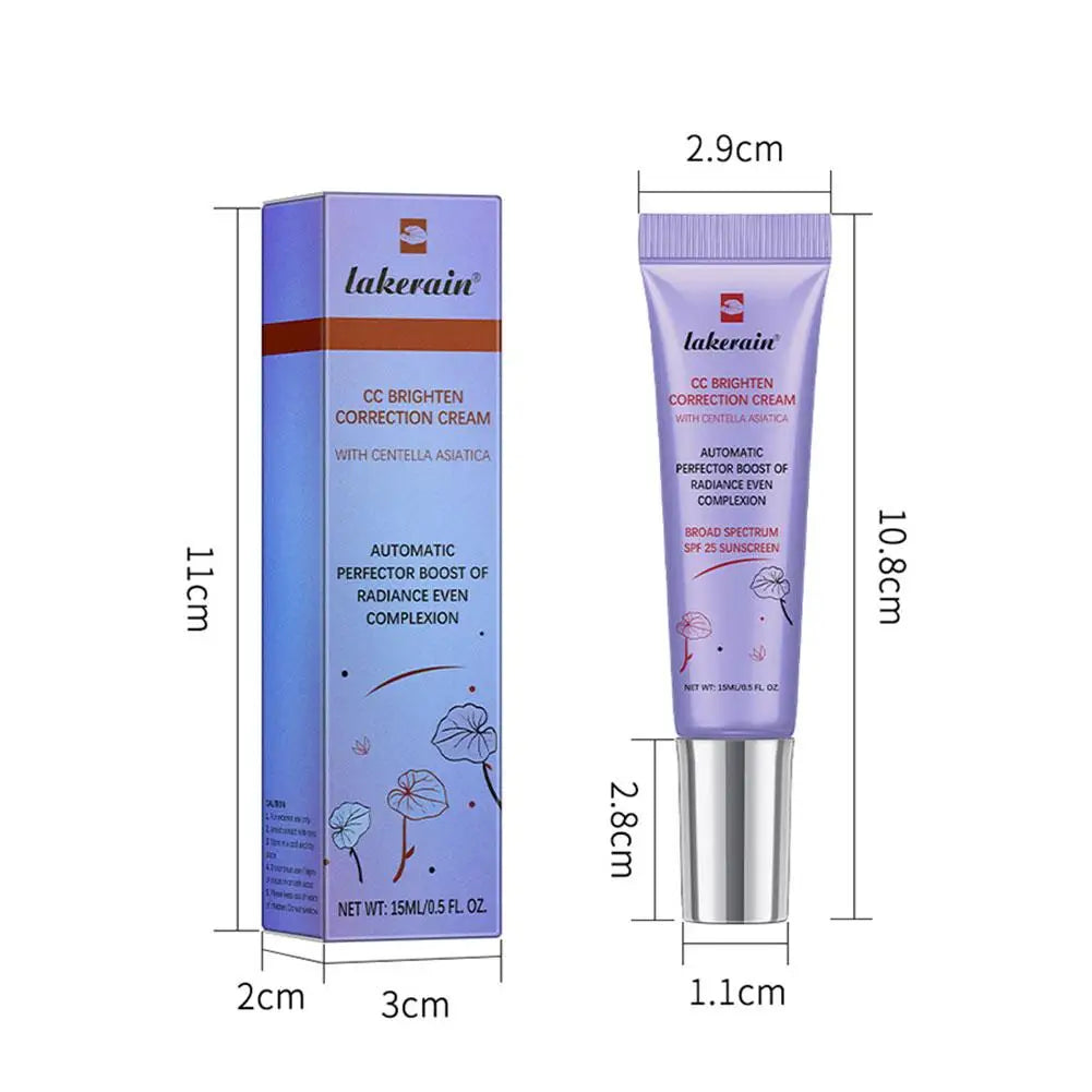 Base de maquillaje de larga duración para corregir rojeces, de la marca coreana Erborian. Crema CC líquida de 3 colores, cobertura total y resistente al agua.